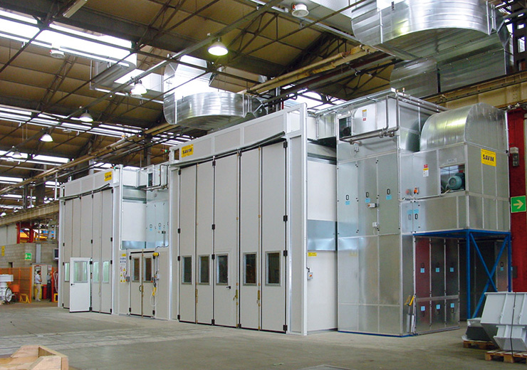 Промышленные окрасочные кабины и печи