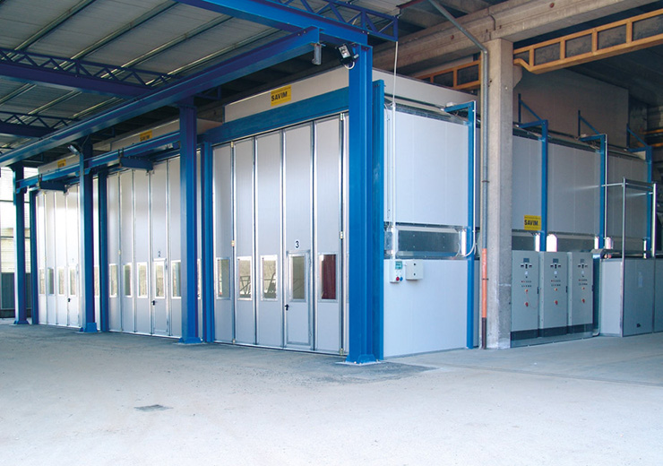 Промышленные окрасочные кабины и печи