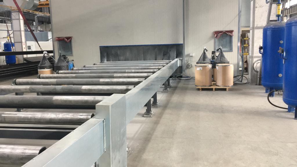 Рольганг на выходе из металлизации