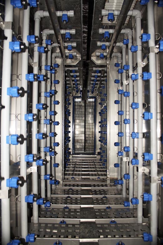 Вид внутри туннеля очистки