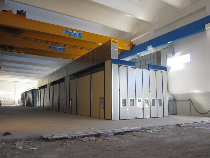 Камеры для окраски крупногабаритных изделий